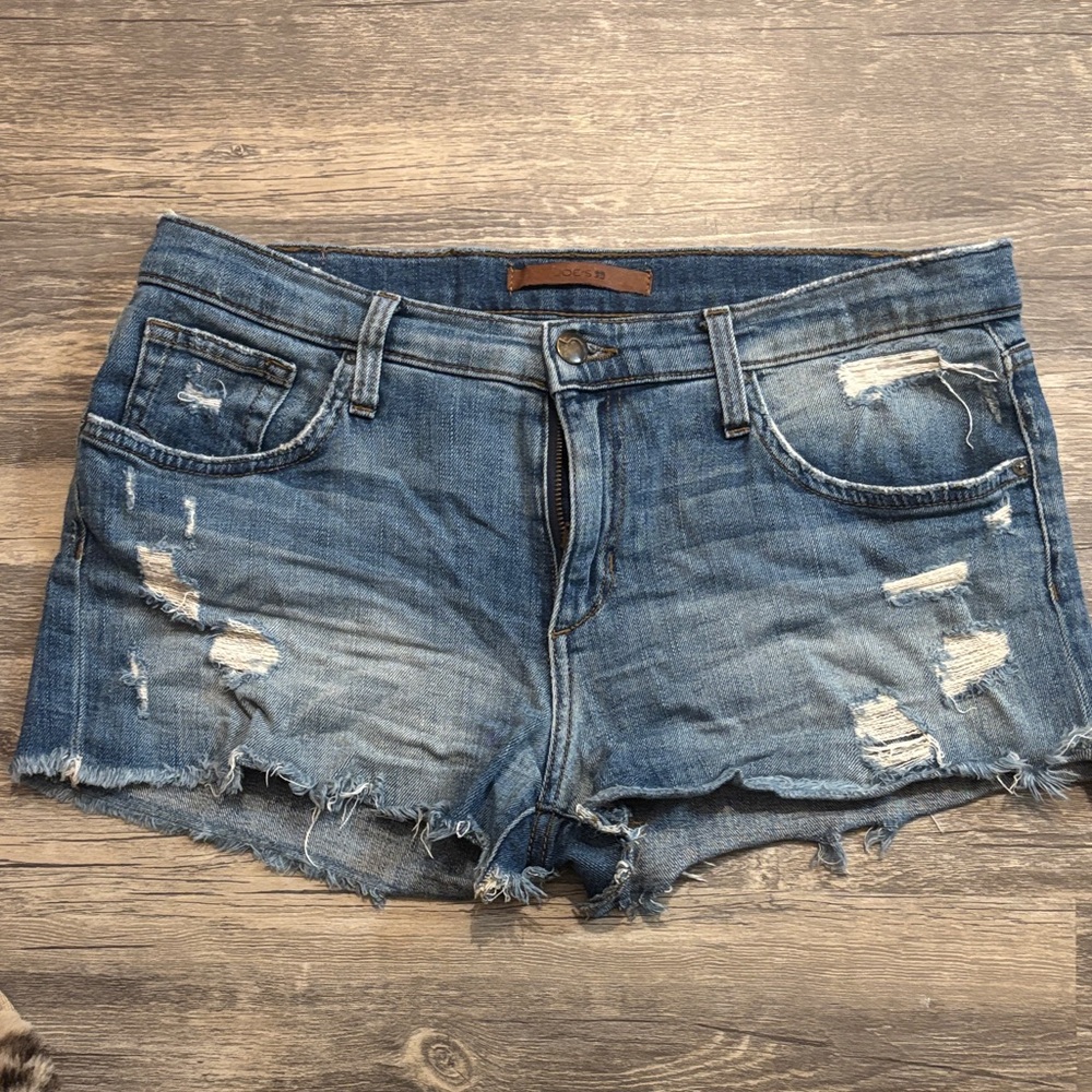 Joe's Jeans Ripped Blue Jean Shorts